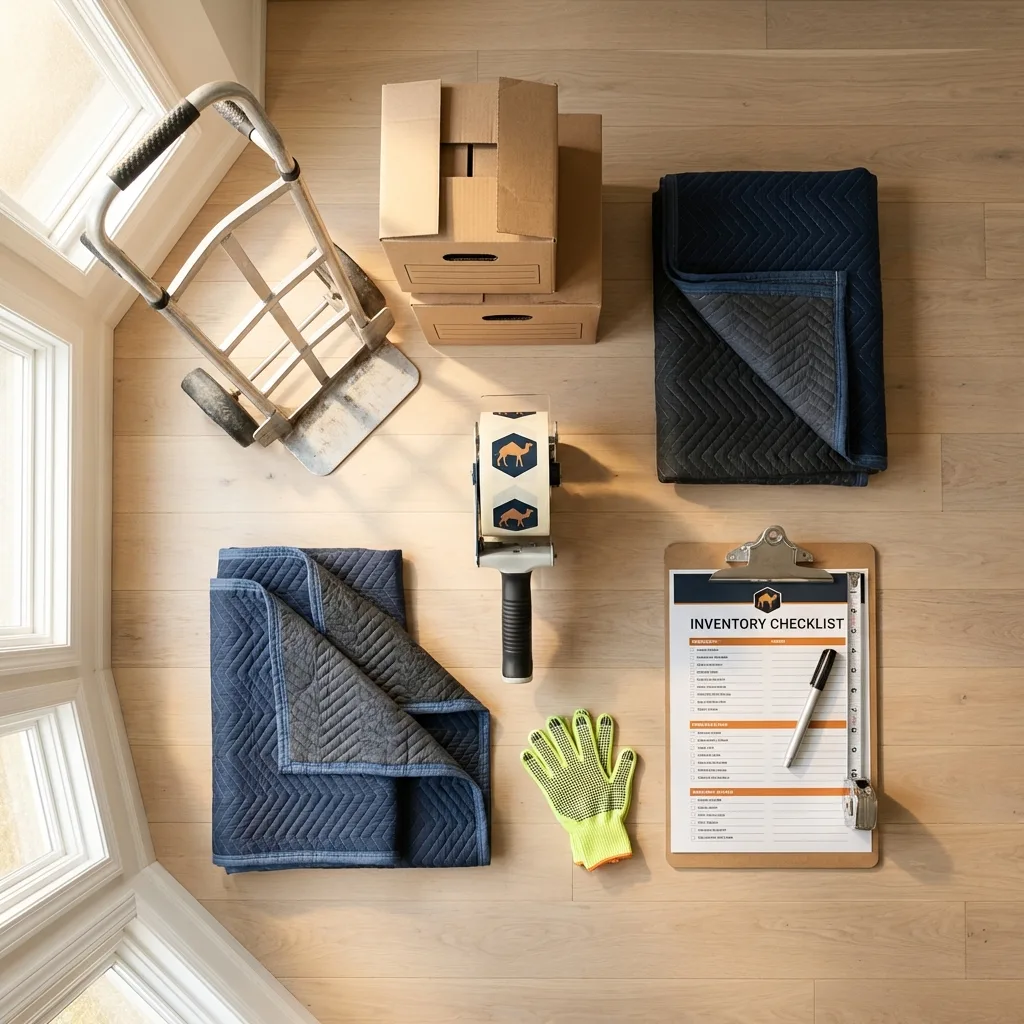 Professional moving supplies and packing materials layout for Whitehouse Station residential relocations